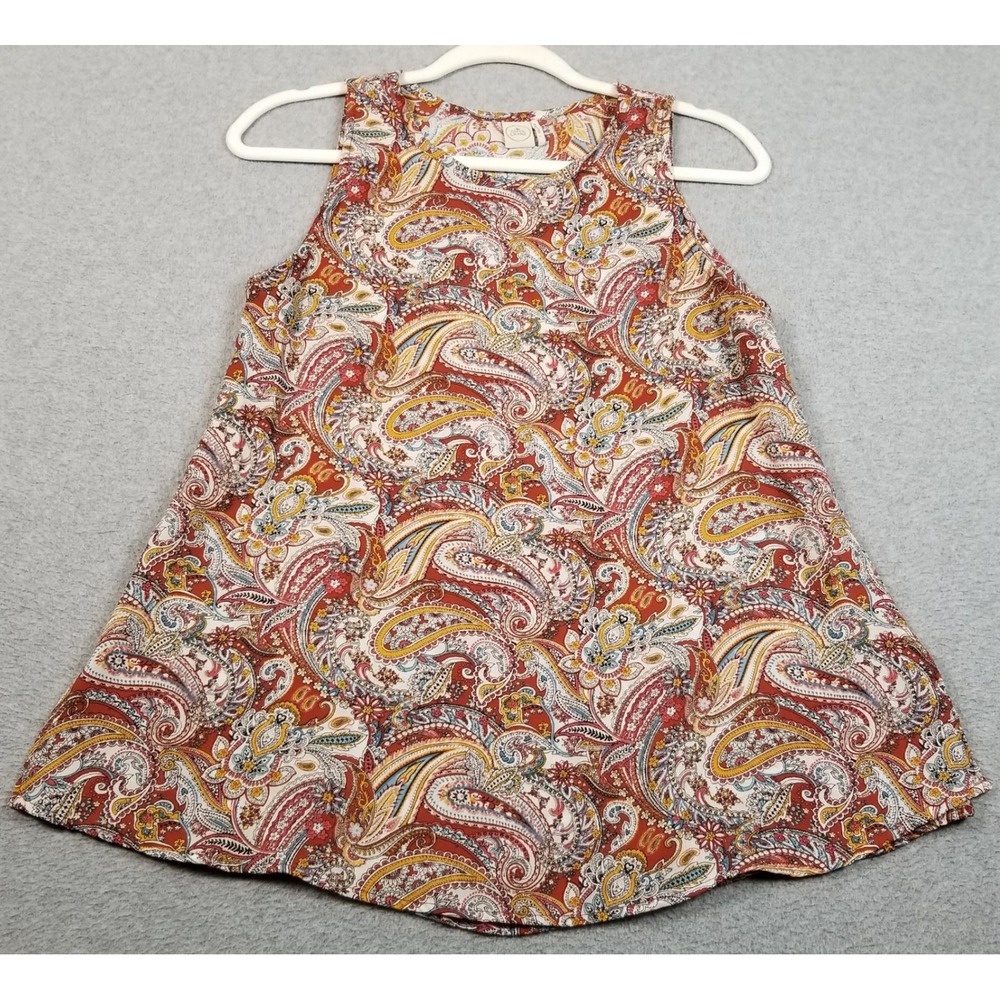 Paper Crane‎ Tank Top Women S Small Multicolor Paisley Boho Sleeveless Blouse
